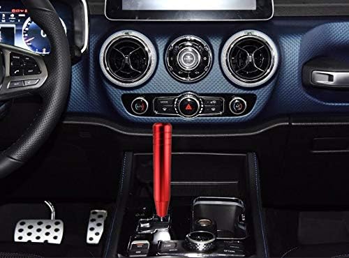 Abfer Long Shifter Knob Car Weighted Gear Stick Shift Knobs Extension Metal Shifting Lever Replace Fit Most Manual Automatic Transmission Vehicle (Red)
