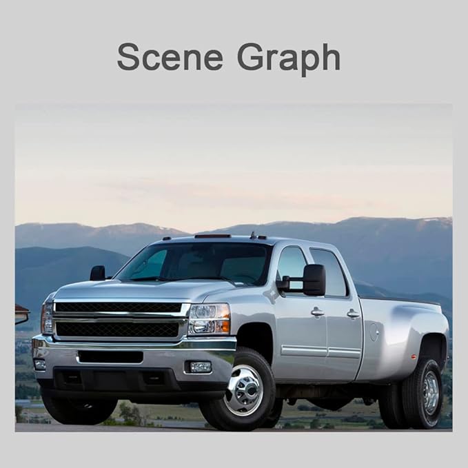 WLLW Towing Mirrors fit for 2007-2014 Chevy Silverado 1500 2500 3500 Suburban GMC Sierra Yukon with Power Heated LED Arrow Signal Light Manual Folding Telescoping Black Cap