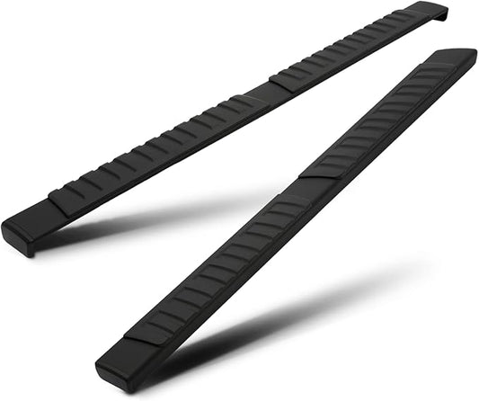 M-Auto 6" Running Boards Side Step Bars Compatible with 2019-2025 Chevy Silverado GMC Sierra 1500 2500HD 3500HD Extended Cab, Aluminum Side Step Nerf Bars, Powdercoated Black