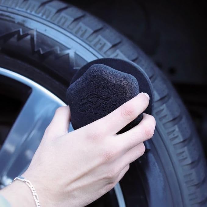 Tire Shine Applicator - Tire Shine Car Detailing Foam Sponge Tool - Tire Cleaner and Shine Tire Foam - Tire Shine Brush Car Cleaning Supplies (2 Pack)