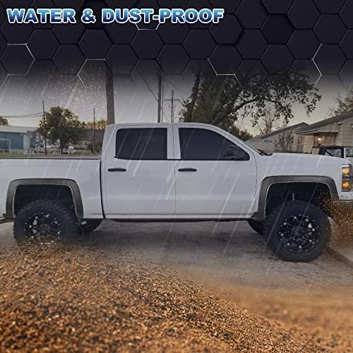 PIT66 4Pcs Fender Flares, Compatible with 2014-2018 Chevy Silverado 1500/2015-2019 Silverado 2500HD 3500HD(Only fit Models with fleetside Bed.Not for dually Models)