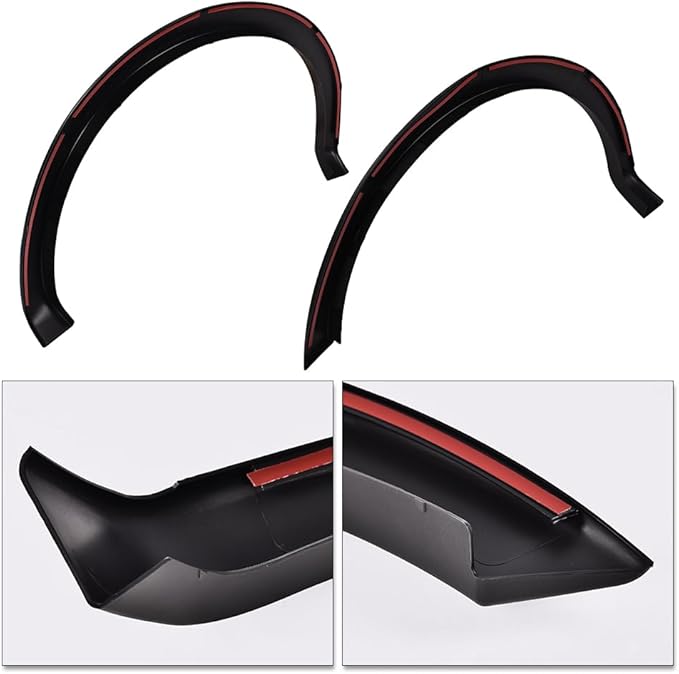 4PCS Fender Flares Fit Ford F150 Style Side w/ 67.0" / 78.8" / 97.4" Bed Length Models 2009-2014, Not Fit Platinum and Raptor Model Textured Factory Style Wheel Trim 9L3Z16038A, 9L3Z16038B, 9L3Z16039B