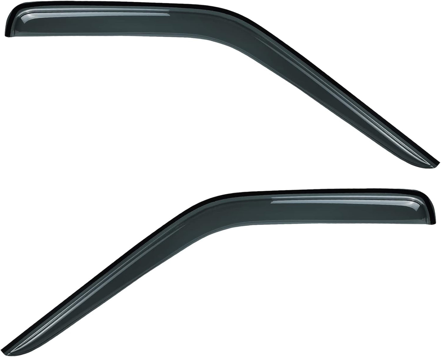 Front Window Visor Compatible with 98-04 Nissan Frontier 00-04 Xterra Rain Guards Wind Deflector Smoke 2pc 92212