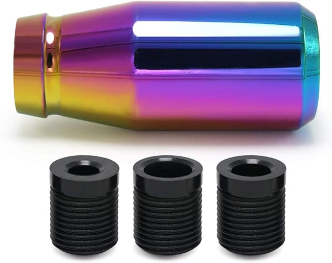 Racing JDM Type-R Style 5 Speed Manual Universal Gear Shift Knobs Adapters Included Fit Compatible with Mazda Tacoma STi Nismo 2004 Honda Accord Subaru