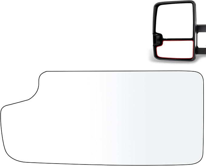ECCPP Towing Mirror Glass Replacement For 1988-1998 For Chevy/For GMC C1500/K1500 1988-2000 For Chevy/For GMC C2500/K2500/K3500 1988-2001 For Chevy C3500 Left Side Lower Convex Glass Tow Mirror Glass
