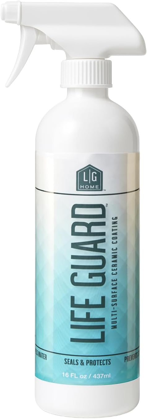 LifeGuard Home Ceramic Spray – Hydrophobic Ceramic Coating for Homes - Repels Dirt, Water, Fingerprints & Grime – Scratch & Stain Resistant – Lasts 6 Months – Made in USA