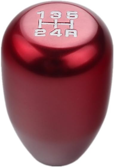DEWHEL 5 Speed Manual Gearbox Shift Knob M12x1.25 Screw On Aluminum Red