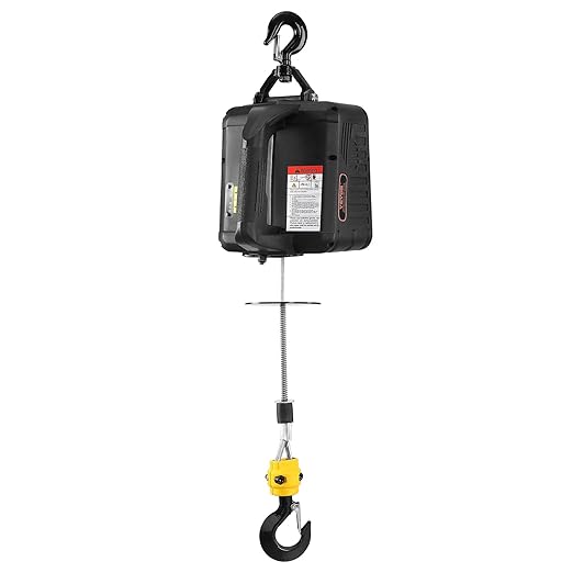 VEVOR 2-in-1 Electric Hoist Winch, 1100 lbs Capacity, 1500W Portable Power Winch Crane, 22.9 ft Lifting Height, 13 ft/min with Wireless Remote Control, for Garage, Warehouse, Factory Lifting Towing