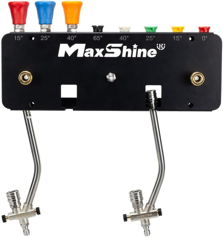 Maxshine Universal Foam Cannon Holder – Compatible with 1/4" Quick Connect – Wall-Mounted Organizer for Garage & Mobile Detailing – Holds Foam Cannons & Accessories – Metal Rack