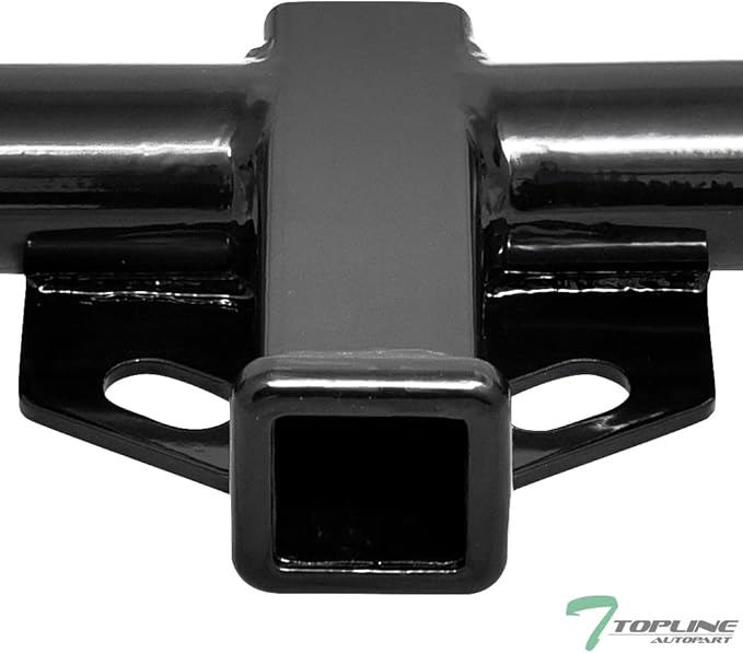 Class 3 III Black 2" Receiver Tube Rear Bumper Trailer Tow Hitch Towing Mount Compatible with 02-07 Jeep Liberty