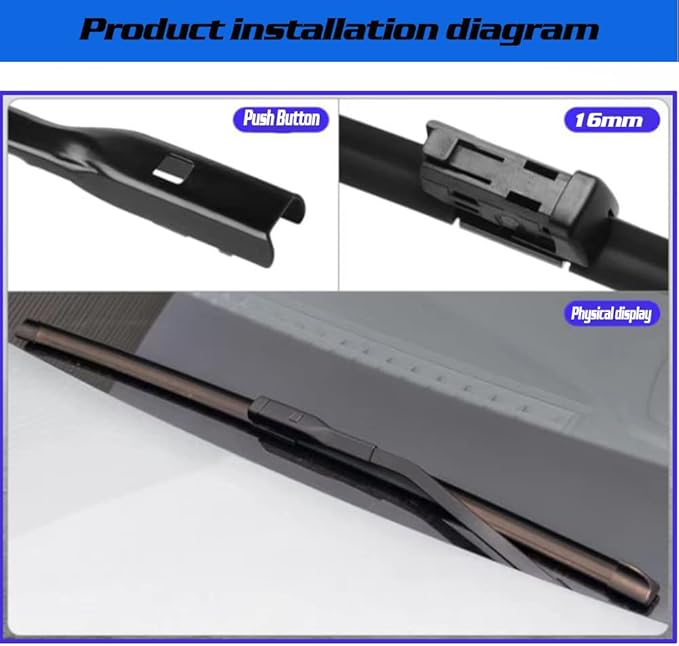 Original Equipment Replacement Front and Rear Windshield Wiper Blades For Audi Q3 Quattro 2013-2018 A4 allroad 2009-2021 Q5 SQ5 2017-2023 Front Windscreen Wiper and Rear Wiper Blade