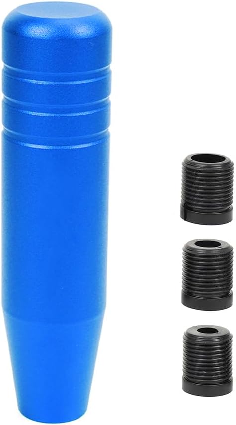 muge racing 5inch Aluminum Alloy Shift Knob, Heavy Duty Car Gear Lever Stick Shifter Handle fit Most Automatic Manual Vehicle Blue