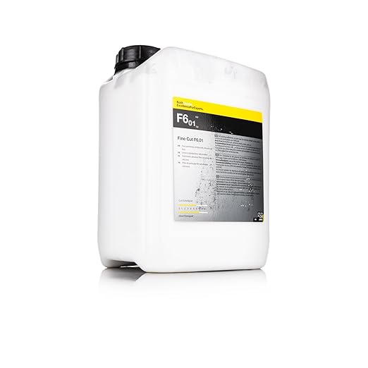 Koch-Chemie - Fine Cut Polishing Compound - Silicone-Oil-Free; Designed for All Paint Types; for Removing Medium to Heavy Defects, Scratches, and Sanding Marks Up to 2500 Grade (5 Liters)