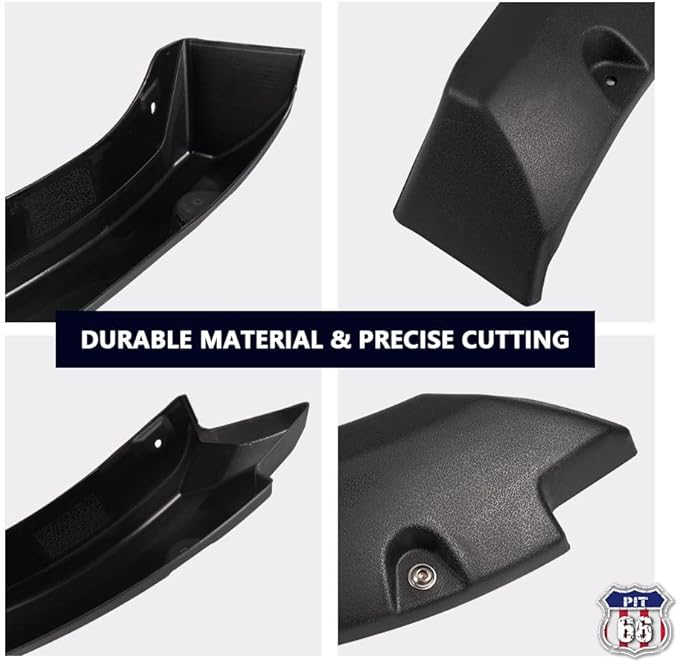 PIT66 Fender Flares, Compatible With 1999-2007 Ford F250 F350 Super Duty(ONLY Fit Styleside Models), Paintable Smooth Matte Black Pocket Riveted Style Wheel Flares Set, 4 Pcs