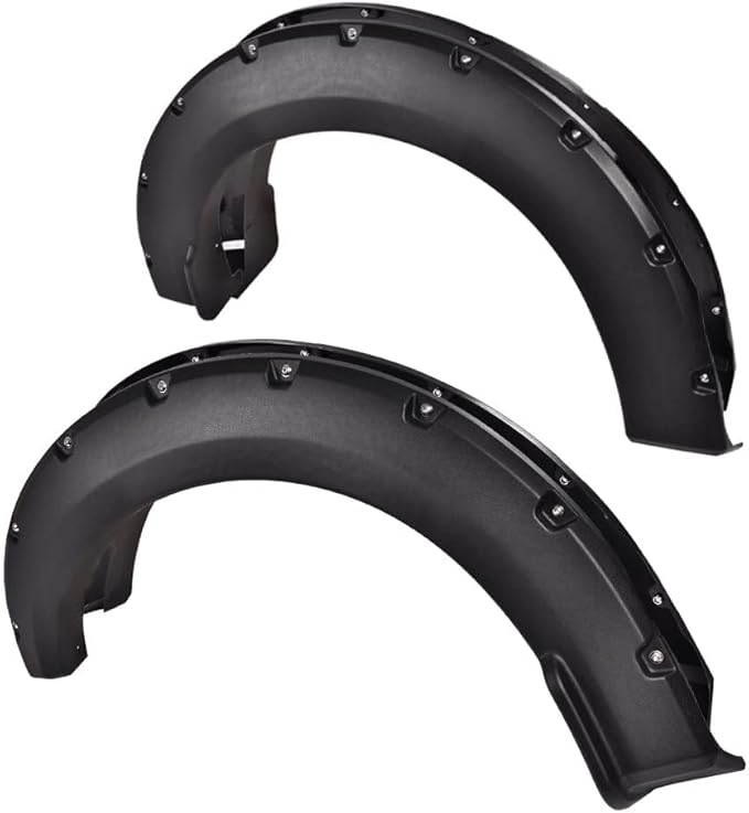 4Pcs Textured Fender Flares Compatible For 2015-2017 Ford F150 Styleside with 67.0"/78.8"/97.4" bed length only (Do Not fit the model with 68T Technology Package or Sensors for lane changing)