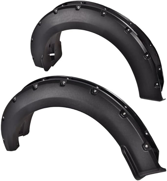 4Pcs Textured Fender Flares Compatible For 2015-2017 Ford F150 Styleside with 67.0"/78.8"/97.4" bed length only (Do Not fit the model with 68T Technology Package or Sensors for lane changing)