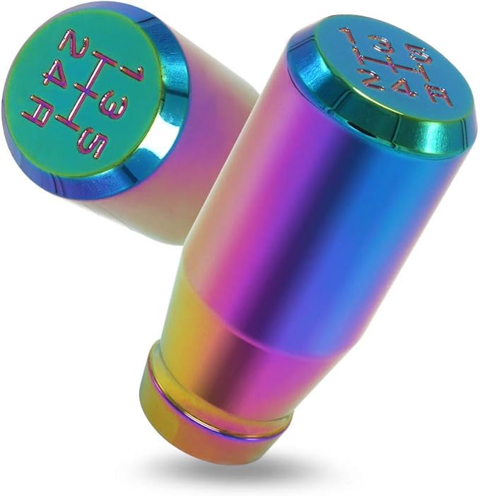 Racing JDM Type-R Style 5 Speed Manual Universal Gear Shift Knobs Adapters Included Fit Compatible with Mazda Tacoma STi Nismo 2004 Honda Accord Subaru