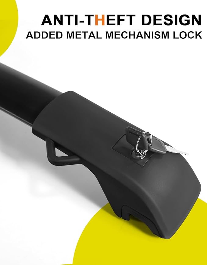 300lbs Roof Rack Cross Bars Compatible with BMW X7 G07 2019-2025 with Raised Side Rails, Heavy Duty Aluminum Lockable Roof Rails Crossbars Cargo