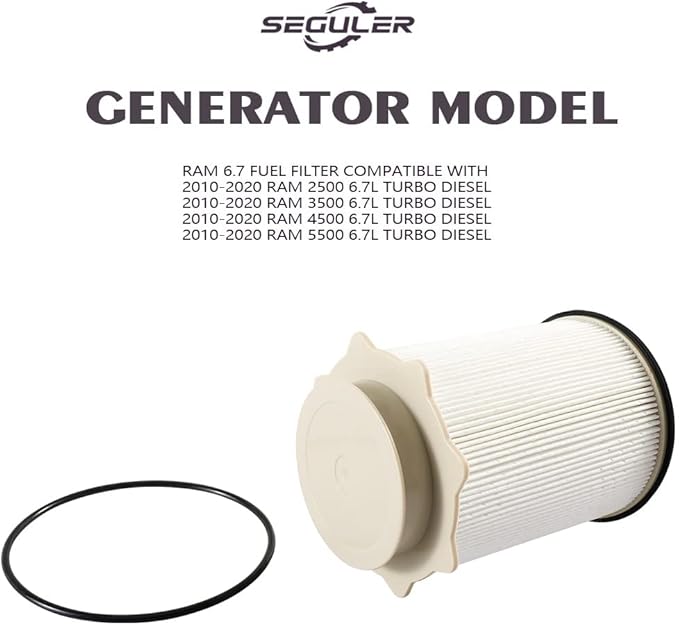6.7L Cummins Fuel Filter Water Separator Oil Filter Kit Fit For DODGE RAM 2500 3500 4500 5500 2019 2020 2021 2022 6.7L CUMMINS Diesel engine Replaces# 68436631AA 68157291AA 5083285AA