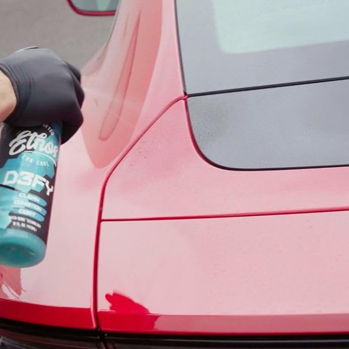 Ethos Defy - 3 in 1 Ceramic Coating - Waterless Car Wash Spray & Wax - Car Wax Rnseless Wash - Hydrophobic Top Coat - Polish & Polymer Paint Sealant Protection - with Insta-Bond Technology