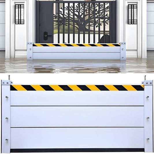 Flood Barriers for Home Exterior,Aluminum Alloy Outdoor Garage Doors Water Barriers for Flooding(H55Inch,L16.5FT)