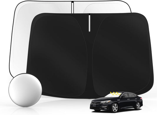 Windshield Sun Shade for Kia Optima 2016-2020 Foldable Sunshade Custom Fit Front Window Car Interior Accessories Protector Blocks UV Rays