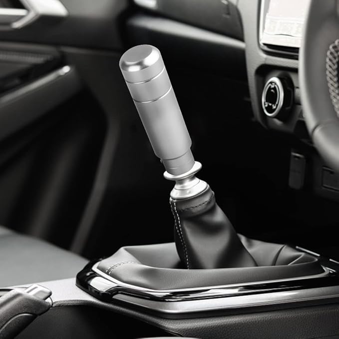 BARTOO Aluminum Weighted Manual Shift knobs, Long Stick Shift Knob Gear Shifter Knobs, Car Accessories Lever Cover Head Universal Shifter Knobs with 3 Threaded Adapters (Titanium Color)