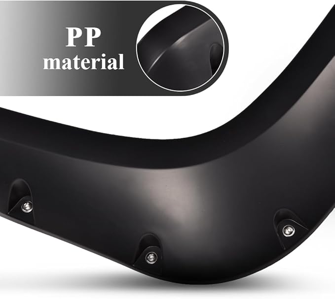 DOTCOM Fender Flares Wheel Cover,Fit 2007-2014 Toyota FJ Cruiser,Paintable Matte Pocket Wheel Arch Cover Trim,Smooth Riveted Style 4PCS Front & Rear