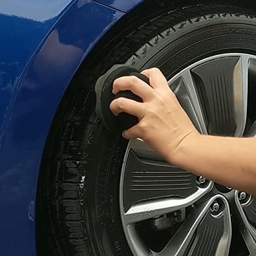 IPELY 6 Pack Large Tire Shine Applicator Pad, Durable and Reusable Hex-Grip Tire Dressing Applicator Pad for Applying Tire Shine