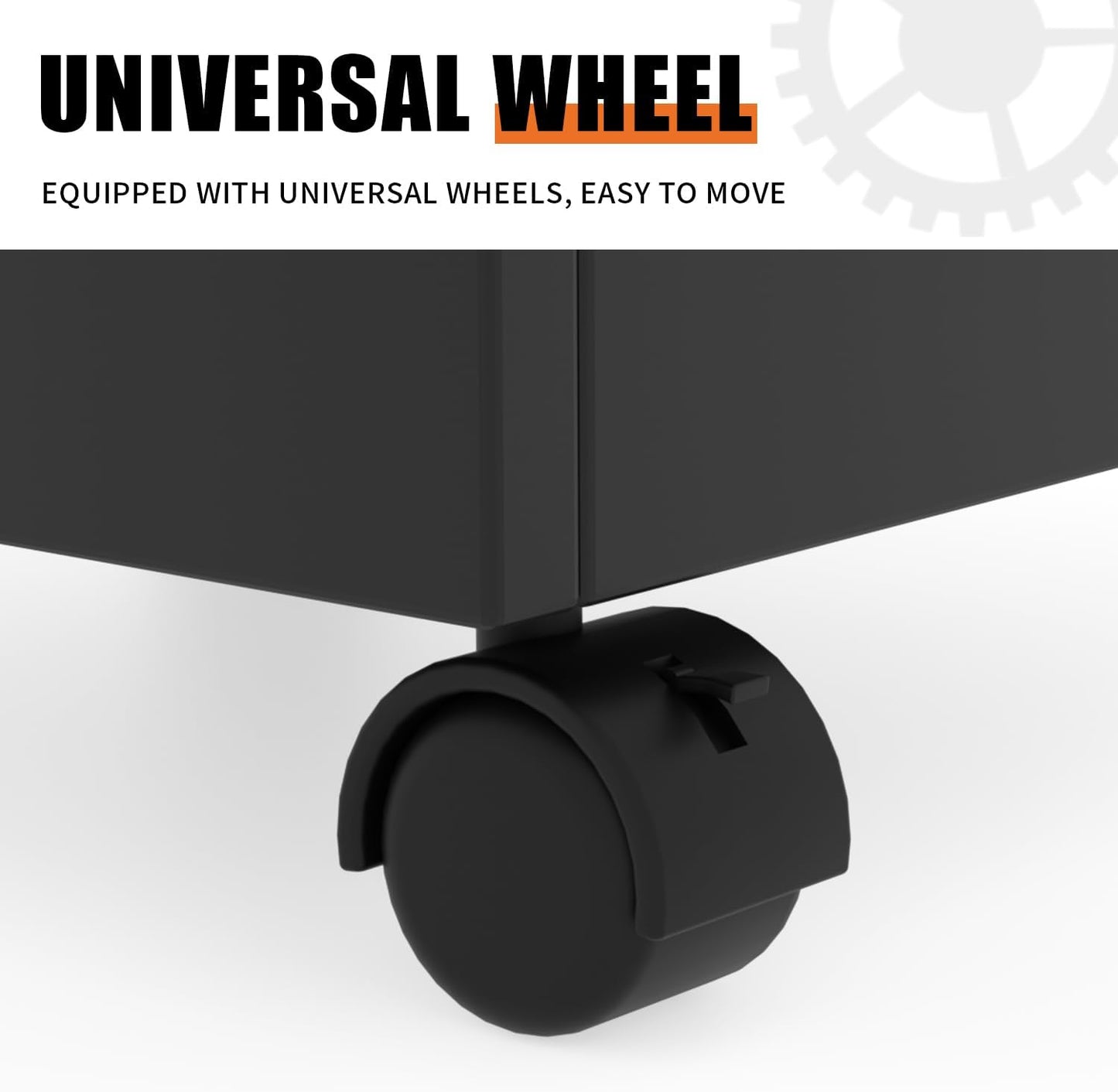 WISDOMFUR Rotating Slatwall Display Rack – 16"x16"x60" Black Spinning Tower with Wheels – Retail Display Fixture for Accessories, Hooks & Shelves