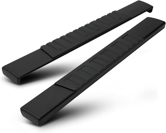 M-Auto 6" Running Boards Side Step Bars Compatible with 2019-2025 Chevy Silverado GMC Sierra 1500 2500HD 3500HD Regular Cab, Aluminum Side Step Nerf Bars, Powdercoated Black
