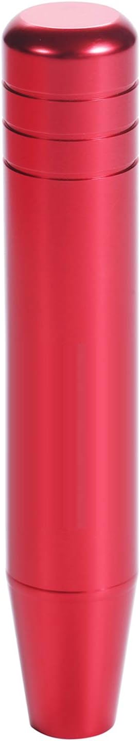 Long Shift Knob Extension Shifter Handle Aluminum Alloy Gear Stick Transmissions Weighted Shifting Lever Universal Fit Most Manual Automatic Cars Truck SUV (Red)