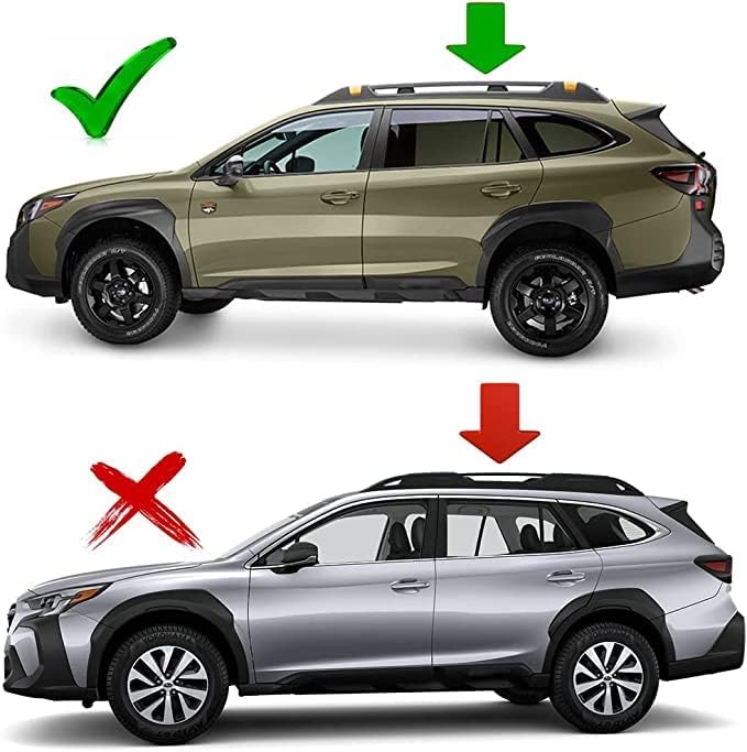 for Subaru Outback Wilderness 2021-2022-2023 Roof Rack Cross Bars Lockable Fit Raised Side Rails Roof Rails,Cross Bar,Rail Carrier (Gray)