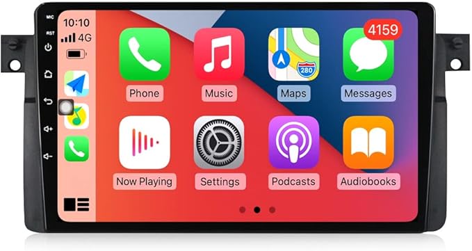 FELLOSTAR Car Stereo for 1999-2005 BMW 3 Series E46 323ci 325ci 330ci 318i 328i 330xi M3 Radio Update Android Carplay & Android Auto with Touch Screen Super HD QLED Screen 8-Core 2GB RAM+32GB ROM