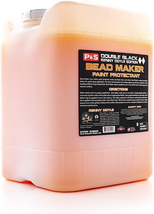 P & S PROFESSIONAL DETAIL PRODUCTS Bead Maker - Paint Protectant & Sealant, Easy Spray & Wipe Application, Long Lasting Gloss Enhancement, Hydrophobic Finish (5 Gallon)
