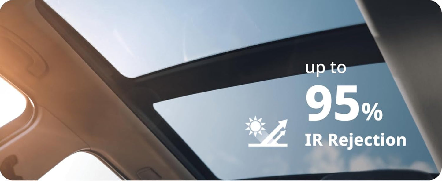 Nano Ceramic Window Tint Film for Cars - 2 Ply Scratch Resistant with Heat Control and UV/IR Rejection (15% VLT, 36inx100ft), OWFCR-10006