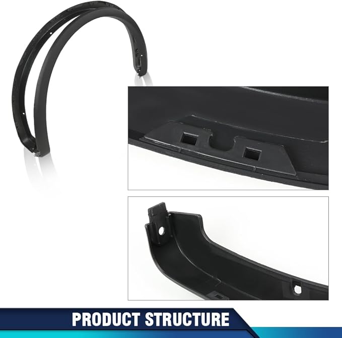 PIT66 Fender Flares Black Factory Style Compatible with Ford F150 2015-2017 Styleside