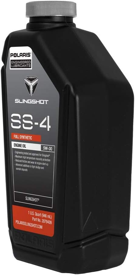 Polaris Slingshot SS-4 5W-30 Full Synthetic Engine Oil for All Models, High Temperature Viscosity Protection, Enhanced Engine Performance, Reduced Friction and Wear, 1 Quart, Qty 1-2879409