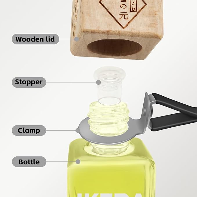 Car Air Freshener | Square Hanging Car Scent with Vent Clip Bottle | Long Lasting Fragrance | Essential Oil Diffuser | Odor Eliminator Deodorizer (Square-Silence Valley)