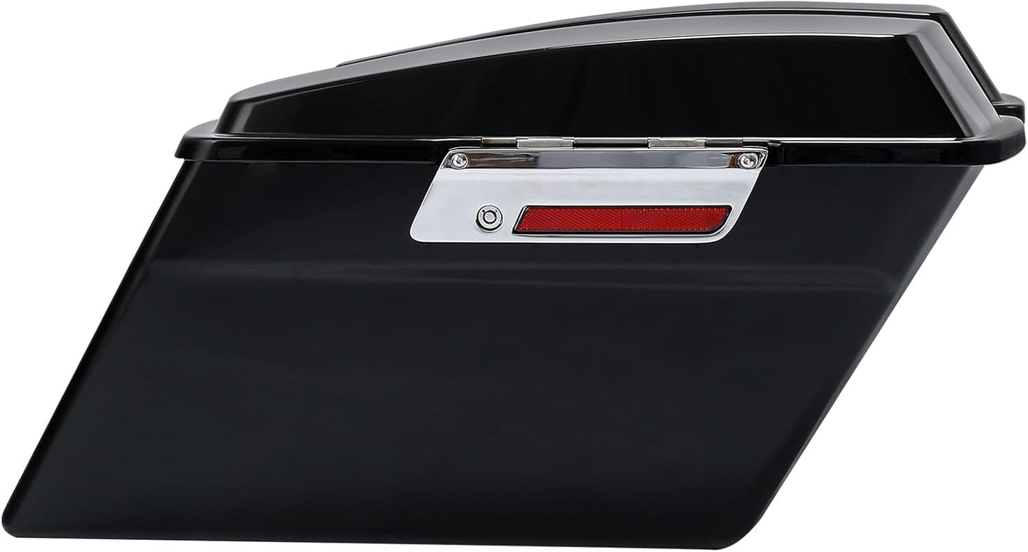 Green-L Gloss Black Hard Saddlebags Fit for Harley Touring Road King Street Glide Electra Glide Ultra 1994-2013