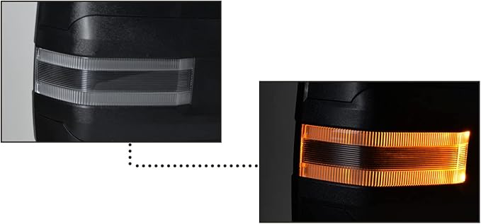 Towing Mirrors Compatible for 2014 15 16 17 2018 for Chevy Silverado GMC Sierra Rear View Mirrors Black Housing with Power Heated Turn Signal Light (Set of 2)