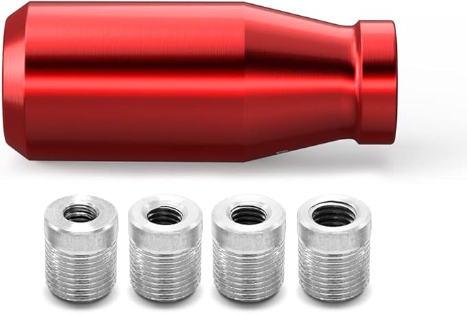 (Red) 5 Speed Automatic Manual Weighted Shifter Knob Gear Shift Knobs for Mazda Miata Subaru Sti