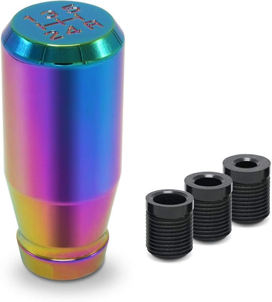 Racing JDM Type-R Style 5 Speed Manual Universal Gear Shift Knobs Adapters Included Fit Compatible with Mazda Tacoma STi Nismo 2004 Honda Accord Subaru