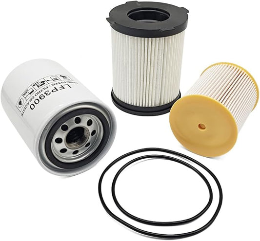 Diesel Fuel Filter Kit Fit for Nissan Titan XD 5.0L Cummins Engines 2016-2019, with Fuel Filter Water Separator and Oil Filter, Replace 1603-EZ40A, 16403-EZ41A, DGF41920+D10652, 15208-EX40A