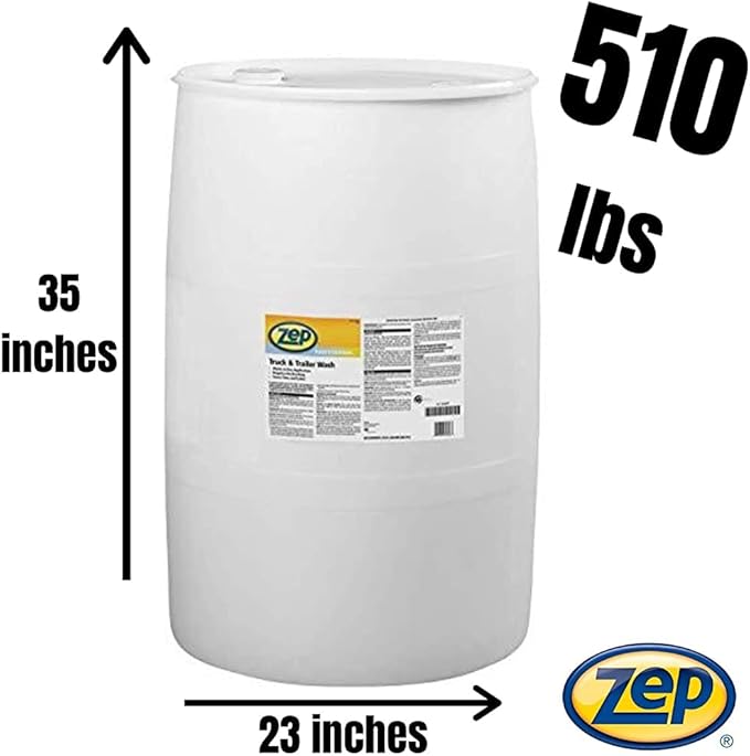 Zep Premium Truck and Trailer Wash - 55 Gallon (One Drum) 1041625 - Professional Strength, Liquid (Business ONLY, Delivered VIA Truck)