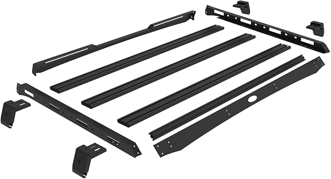 Hooke Road Gladiator JT Roof Rack Off-Road Cargo Management Storage Rooftop Luggage Carrier Cargo Basket for 2020 2021 2022 2023 2024 2025 Jeep Gladiator JT Hardtop Only
