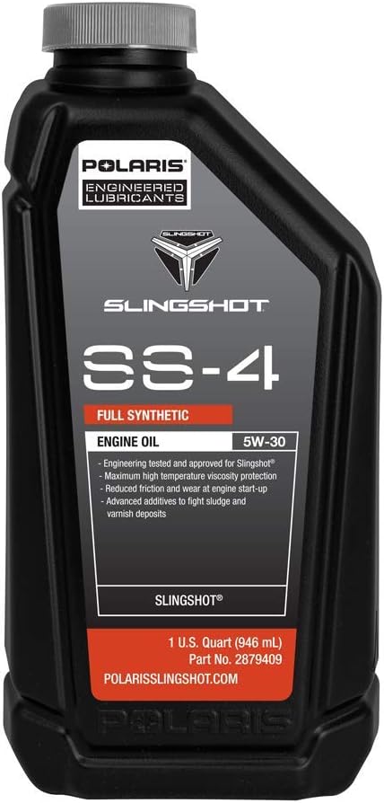 Polaris Slingshot SS-4 5W-30 Full Synthetic Engine Oil for All Models, High Temperature Viscosity Protection, Enhanced Engine Performance, Reduced Friction and Wear, 1 Quart, Qty 1-2879409