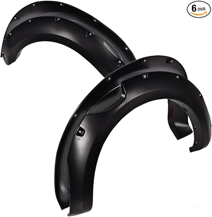 6PCS Fender Flares Fit Ford Ranger 2011 2012 2013 2014 2015 2016 Smooth Riveted Style Wheel Trim Accesorios