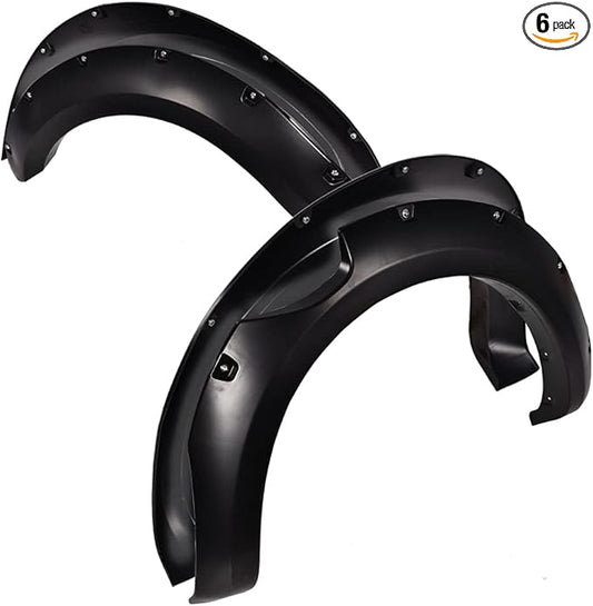 6PCS Fender Flares Fit Ford Ranger 2011 2012 2013 2014 2015 2016 Smooth Riveted Style Wheel Trim Accesorios