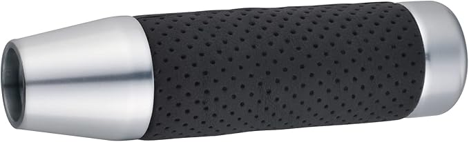 Abfer Weighted Shift Knob Short Stick Gear Shifter Adapter Leather Shift Knobs for Most Automatic Manual Vehicle Trucks,Silver